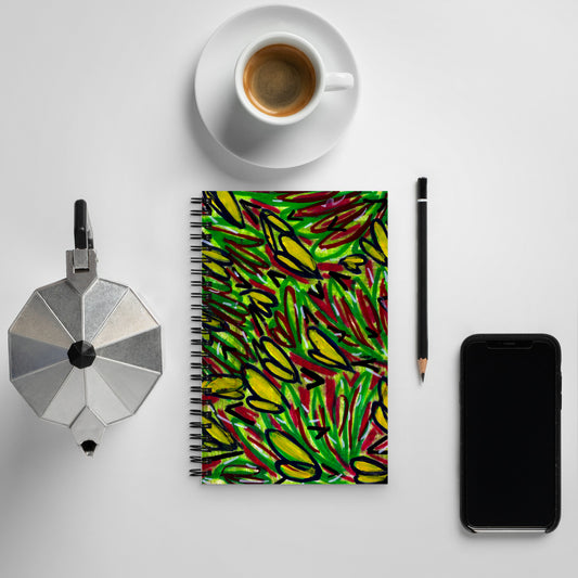 Green with love Spiral dotted notebook